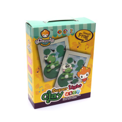 Picture Making Set with Frame, Frog Design, Made of Light Air-Dry Clay - 154x204 mm