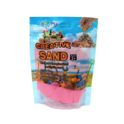 Цветен пясък за аранжиране и декорация цвят розов - 500 грама