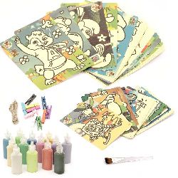 Not Available Online. You can also buy at EM ART stores and at 0884400631 Set of sand paintings 15x20 cm -20 pieces, 20.4x27.4 cm -20 pieces, sand 24 colors
