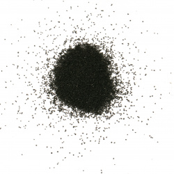Стъклен пясък за декорация 0.2 мм 200 микрона цвят черен ~410 грама 