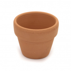 Pot ceramic 50x42 mm brown -1 piece