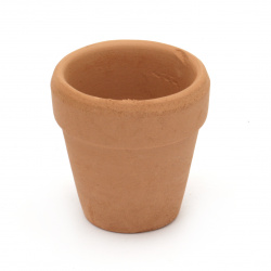 Pot ceramic 34x31 mm brown -1 piece