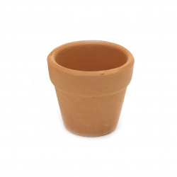 Small Ceramic Planter Pot, 3x3 cm, with Drainage Hole - 1 piece