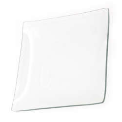 Γυάλινο πιάτο/ βάση για decoupage και διακόσμηση τετράγωνο 19,5 cm
