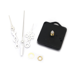 Часовников механизъм 55x55x16 мм стрелки винтидж 65 мм 92 мм 120 мм цвят сребро захранване АА1.5 V (батерия)