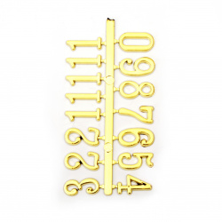 Комплект цифри за часовник 16 мм арабски - злато