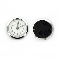Часовник за вграждане 47x16 мм (с батерия) цвят сребро