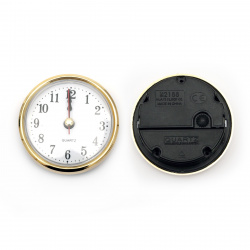 Часовник за вграждане 63x26 мм захранване ААА1.5 V (батерия) цвят злато
