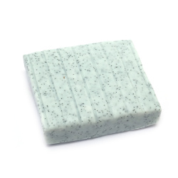 Color Pale blue polymer clay with brocade - 50 grams