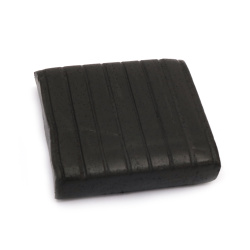 Polymer clay color black with brocade - 50 grams