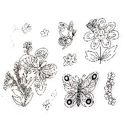Clear Stamp 15x18 cm butterfly