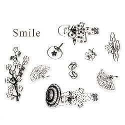 Silicone Stamps for Card Making and other Paper Crafts / Japan /  15x18 Smile