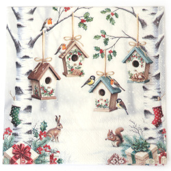 Mystisches Ambiente Decoupage-Serviette 33x33 cm – 3-lagig, verzauberter Wald, 1 Stück, Deko-Serviette für kreative Decoupage