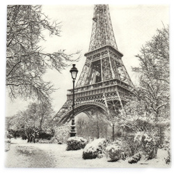 Decoupage Napkin Ambiente, 33x33 cm, Three-Ply, Winter in Paris - 1 Piece