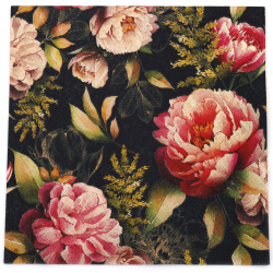 3-Ply Napkin for Decoupage Ambiente 33x33 cm, Peonies Composition, Black - 1 piece