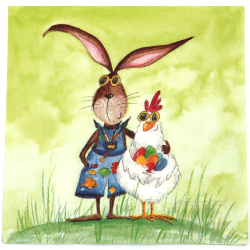 3-Ply Napkin for Decoupage Ambiente 33x33 cm, Sunny Easter - 1 piece