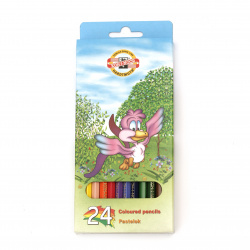 Цветни моливи KOH-I-NOOR Птици -24 цвята