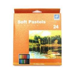 Σετ ξηρά παστέλ FIRSTER για χαρτί και χαρτόνι - 24 χρώματα
