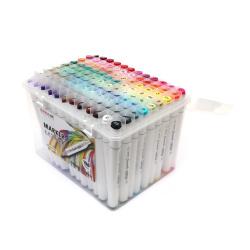 Dual Tip Alcohol Markers Set - 108 Colors