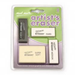 Set of professional erasers Mont Marte - 4 types