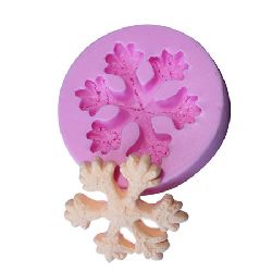 Silicon matriță /formă din / fulgi de zăpadă de 74x17 mm