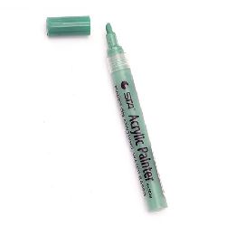 Акрилен водоустойчив маркер 2-3 мм зелен -1 брой