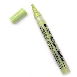 Acrylic Paint Marker, Permanent Water Resistant, Light Green Color, 2-3mm, 1 piece