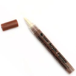 Acrylic Paint Marker, Permanent Water Resistant, Brown Color, 2-3mm, 1 piece