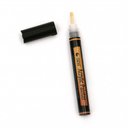 Acrylic Paint Marker, Permanent Water Resistant, Black Color, 2-3mm, 1 piece