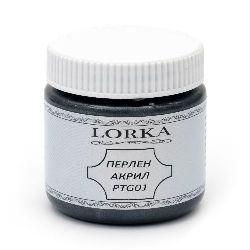 Vopsea acrilică LORKA perla 75 ml - grafit închis PTG01