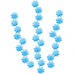 Λουλούδια κεριού 8x8 mm Meyco blue light -29 τεμαχια