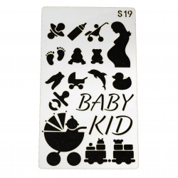 Not Available Online. You can also buy at EM ART stores and at +359 884 000 893 Reusable Drawing Stencil Decoration & Decoupage, universal 180x100 mm P1/S19