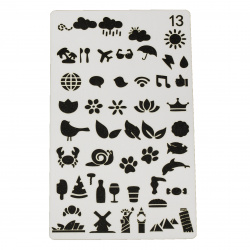 Reusable Drawing Stencil Decoration & Decoupage, universal 180x100 mm P4/13