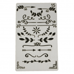 Reusable Drawing Stencil Decoration & Decoupage, universal 180x100 mm P4/15