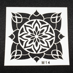 Reusable Stencil "LORCA", Print Size 19x19 cm, Design LM14