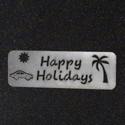 Reusable Stencil "Happy Holidays," Print Size 14x4 cm