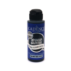 Acrylic Paint with Silver Glitter / CADENCE GLITTER HYBRID 120 ml - BLACK HSG-060