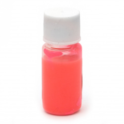 Флуоресцентен оцветител (пигмент) за смола за заскрежен ефект на алкохолна основа цвят оранжеворозов -10 мл 