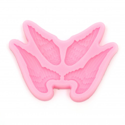 Silicone Mold / Form / 112x82x12 mm, Angel Wing 52-62 mm