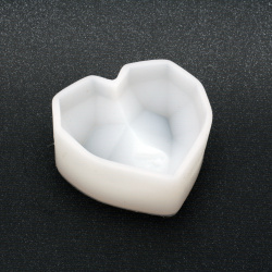 Mold din silicon / forma / 135x130x50 mm inima lustruita