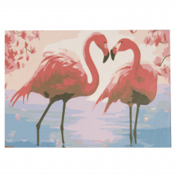 Set pictură după cifre 20x30 cm - Flamingo msa0071