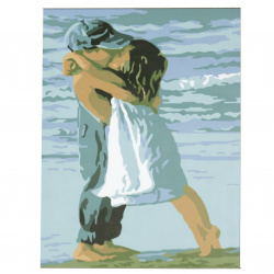 Комплект рисуване по номера 20x30 см -Детска целувка msa0067