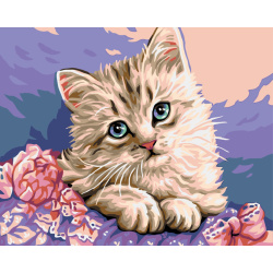 Set for Painting by Numbers 30x40 cm - Tender Kitten Ms9205