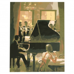 Set de pictură după cifre 30x40 cm - Pianistul Ms9148