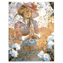 Ζωγραφική με αριθμούς30x40 cm -  κορίτσι με ομπρέλα  Ms9682