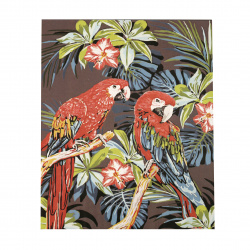 Комплект рисуване по номера 30x40 см -Цветни папагали Ms7397