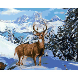 Paint by Numbers Set, 30x40 cm - "The Lonely Deer Ms9090"