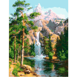 Комплект рисуване по номера 40x50 см -Величието на водопада Ms7471