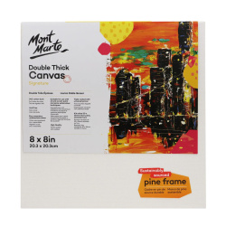 Pânză grunduită cu subcadru cu pană seria pro MM Studio Canvas Pine Frame D.T. 20,3x20,3 cm