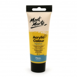 Mont Marte Studio Acrylic Paint, 75ml - Medium Yellow